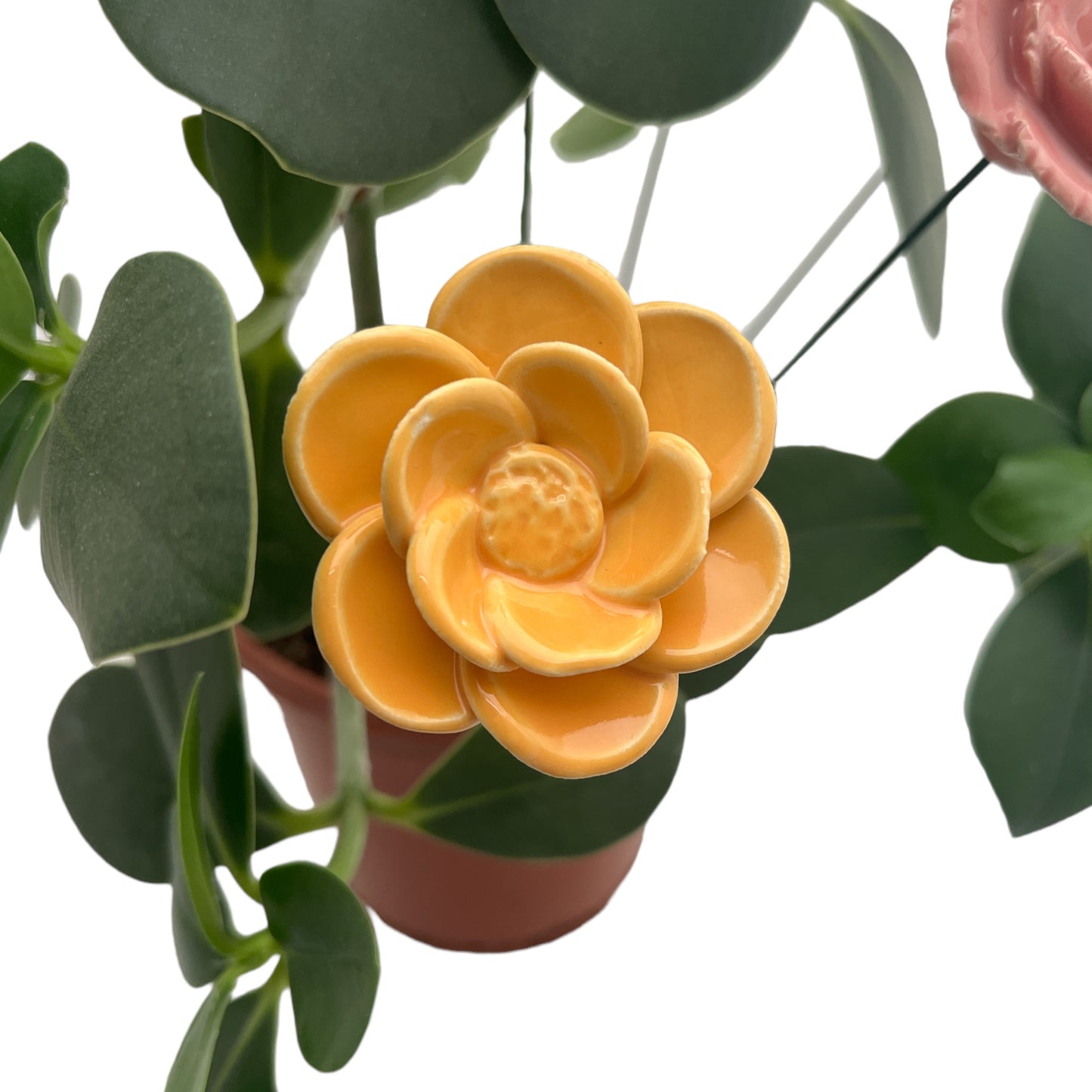 Hand-Painted Ceramic Flower Stakes – Decorative Garden Stakes