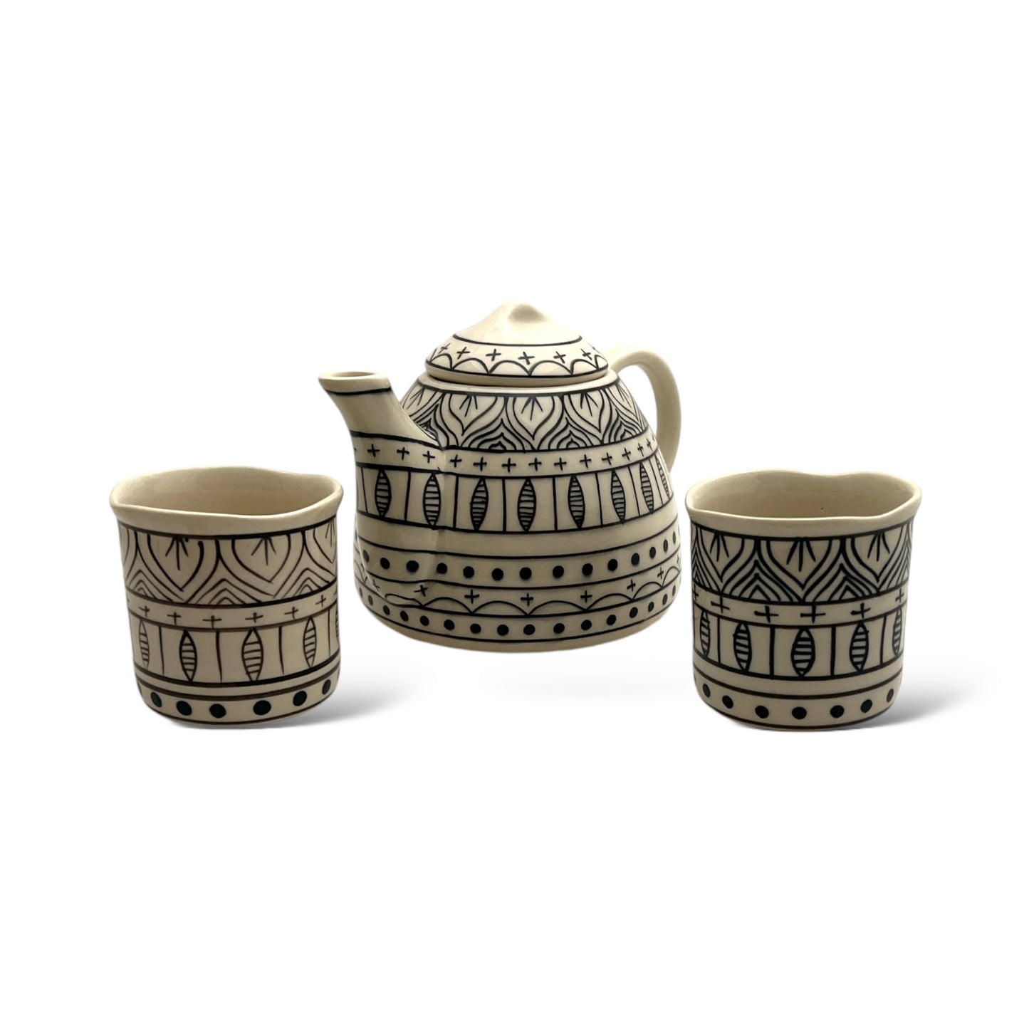 Tekanne mit 2 Bechern