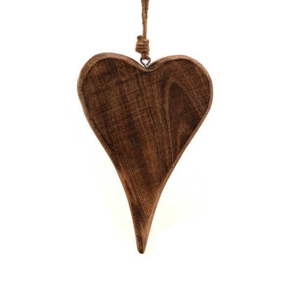Herz hängend Holz L