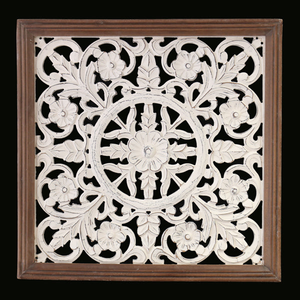 Wandornament aus Holz, 60cm x 60cm, Mandala