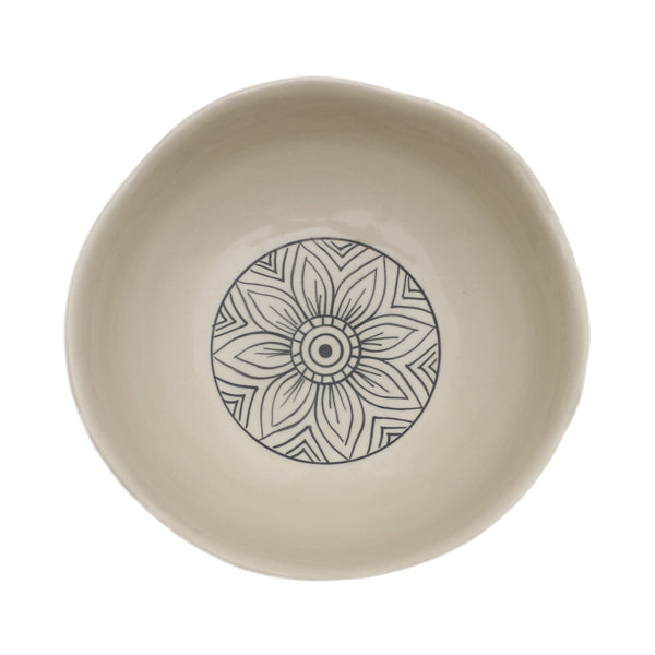 Salatschüssel kl. schwarz/weiß