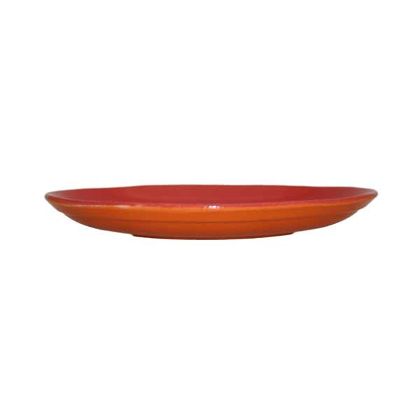 Assiette petit-déjeuner rouge/orange