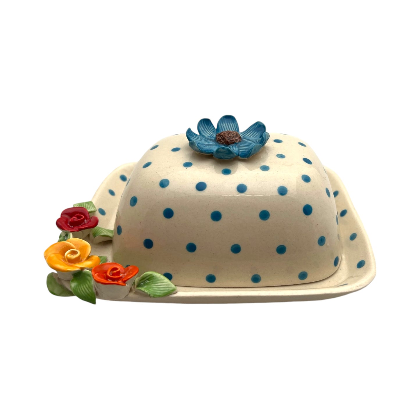 Butterdose mit Blüten