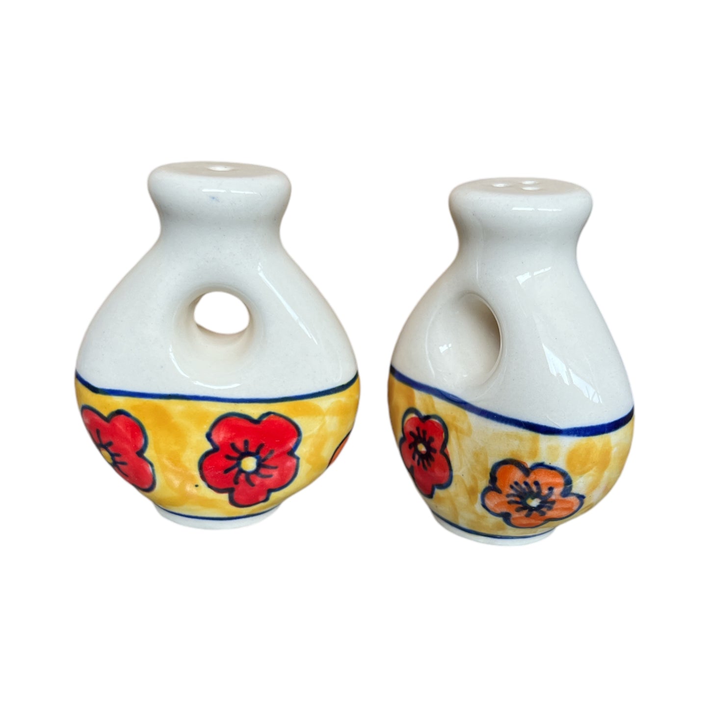 Piccoli contenitori per sale e pepe dipinti a mano - contenitori per spezie