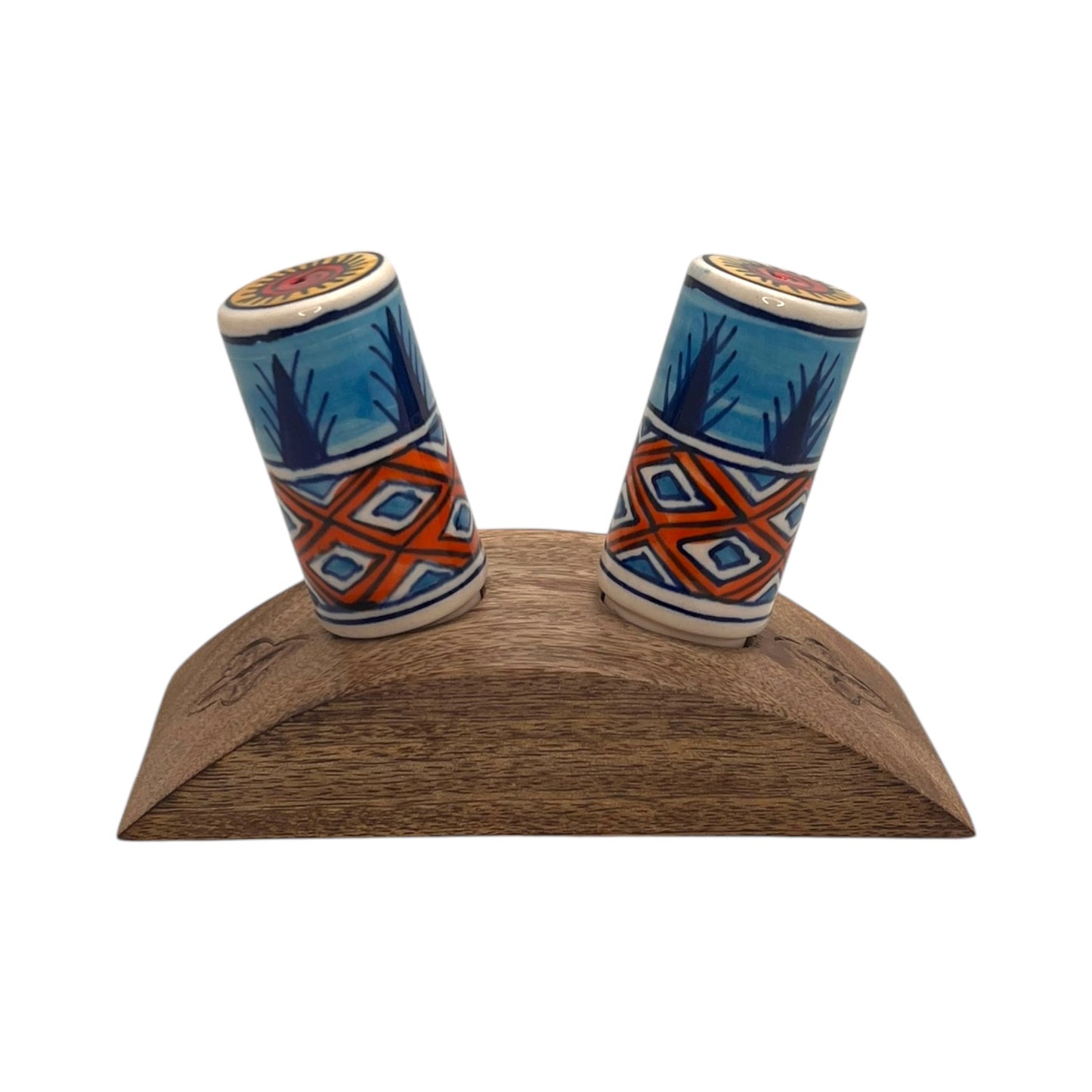 Salz- und Pfefferstreuer mit Holzständer