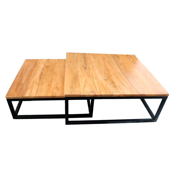 2-teiliges Couchtisch-Set aus Mangoholz, quadratisch
Wohnzimmertisch Set aus Massivholz – handgefertigt von Gall&Zick
Quadratischer Naturholz-Tisch für Wohnzimmer oder Lounge-Bereich