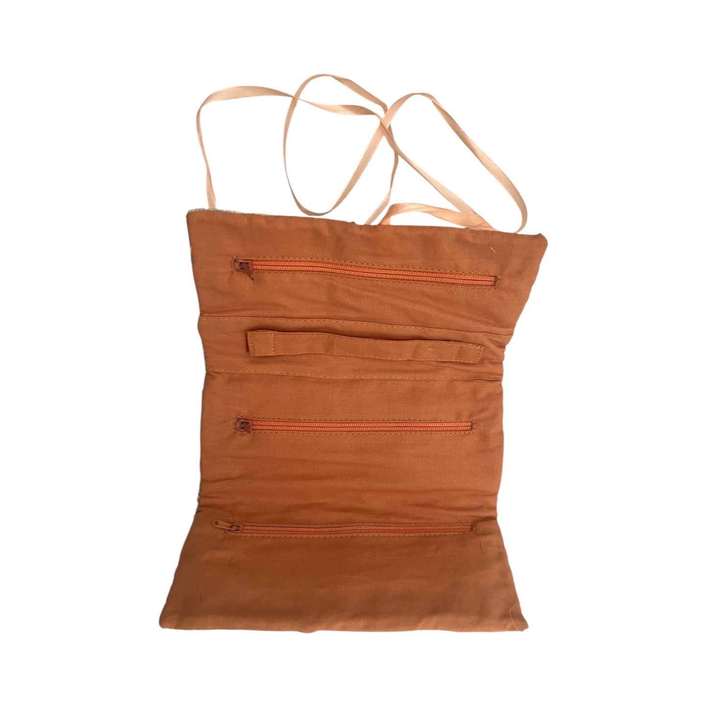 Rouleau de bijoux brodé à la main