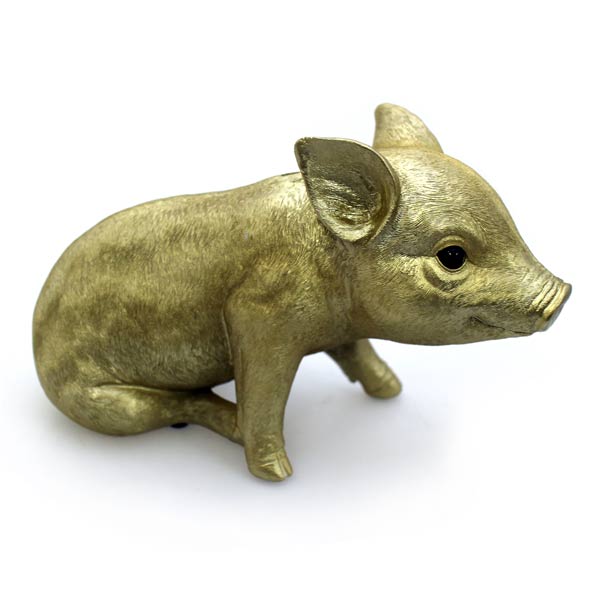 Spardose Schwein Gold