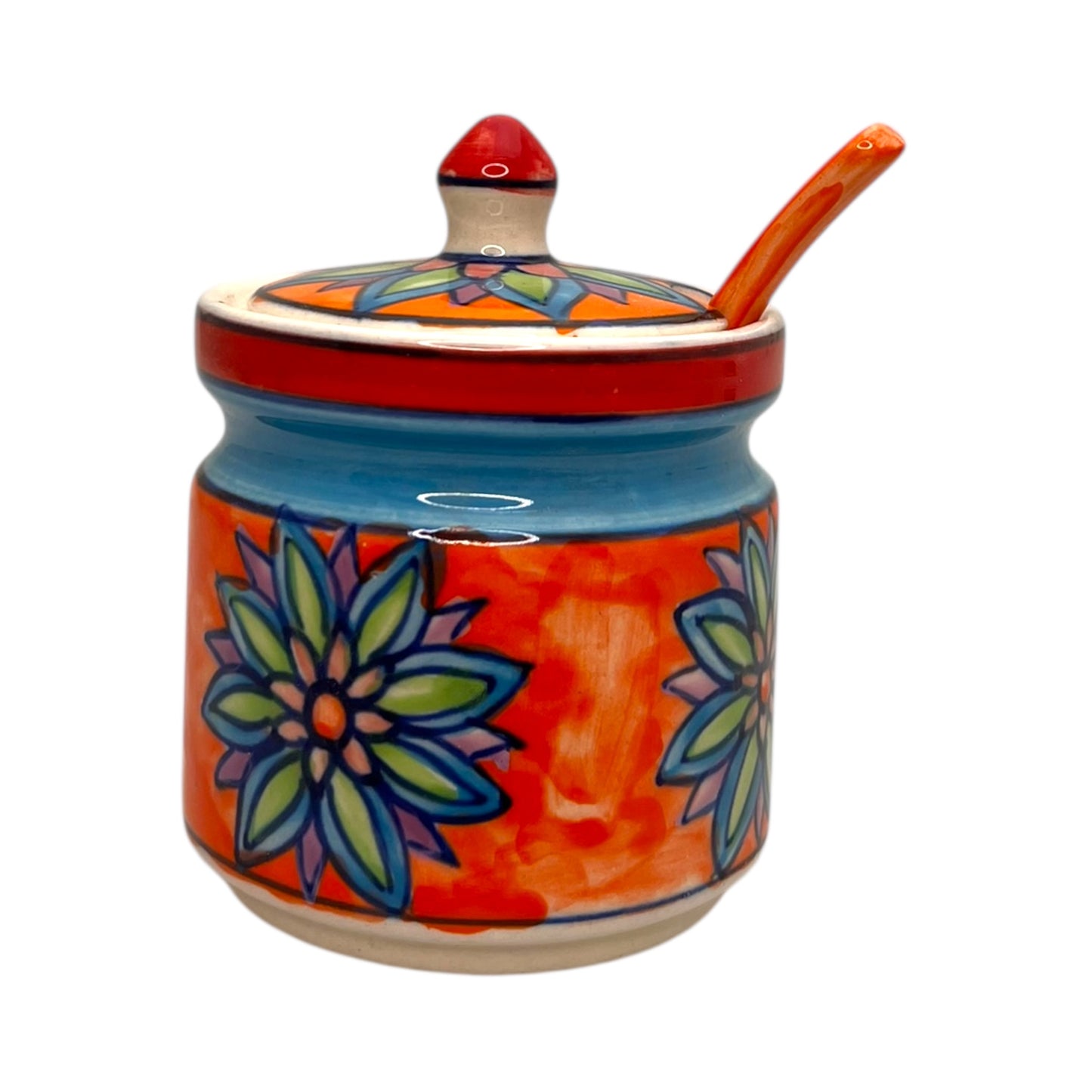 Zuccheriera con cucchiaio