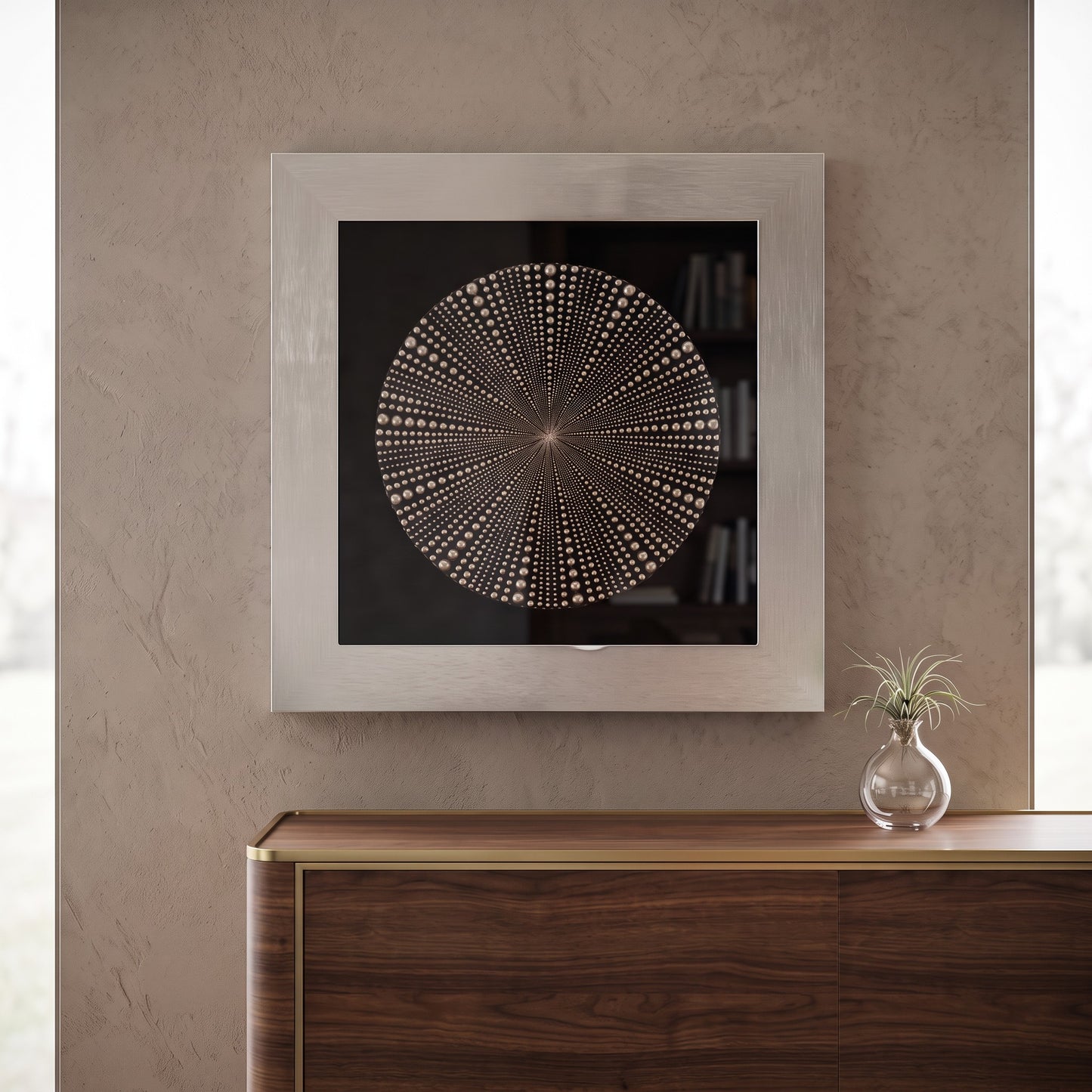 Handgefertigtes Wandbild im Metall-Look