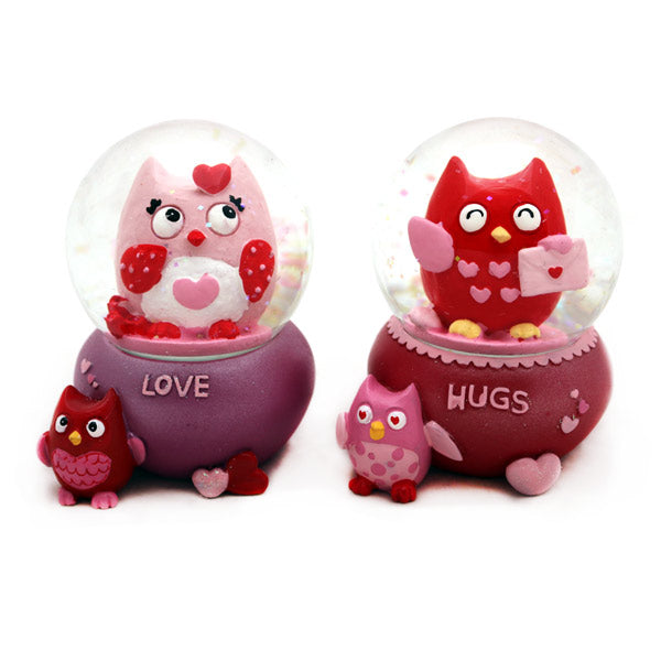 Schneekugel Eule 2 f.sort