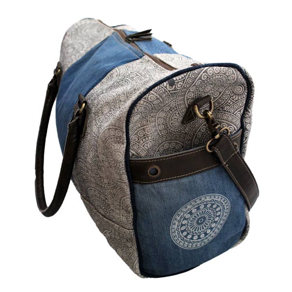 Borsa tote in tela Weekender borsa a tracolla shopper borsa da spiaggia borsa da viaggio borsa da viaggio blu
