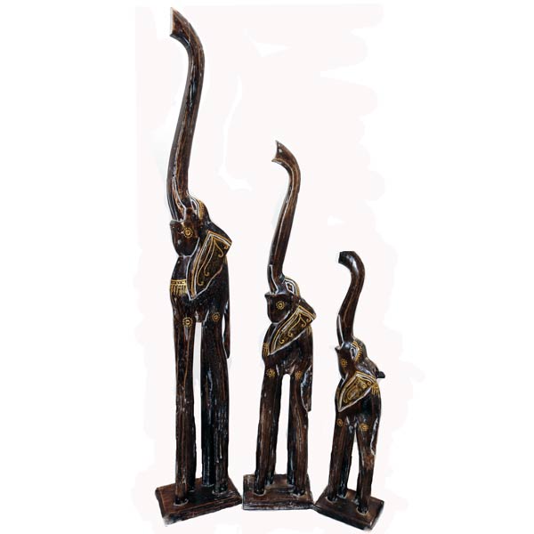 Standfiguren Elefant Set/3 Holz