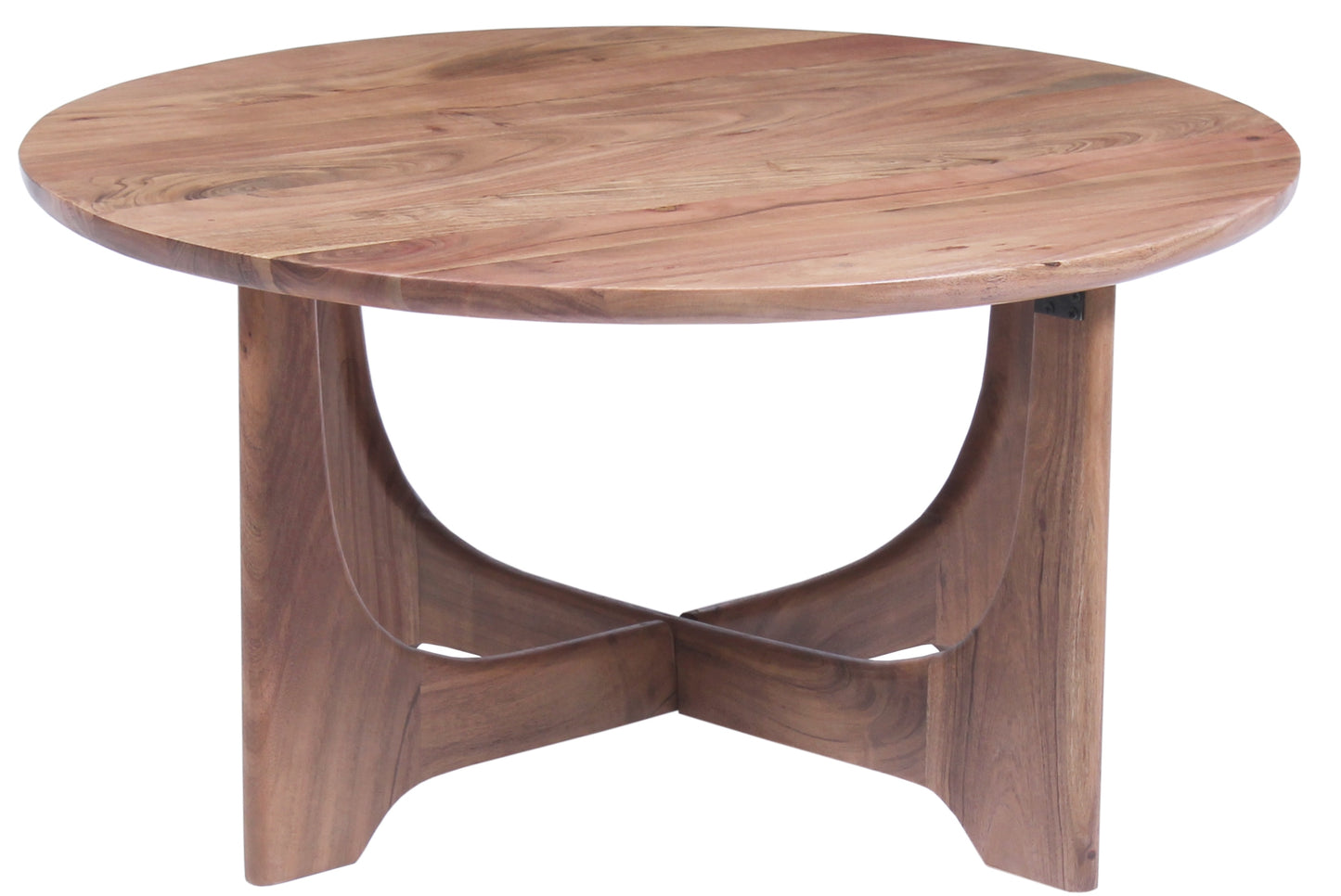 Massivholz Couchtisch rund, 80 cm