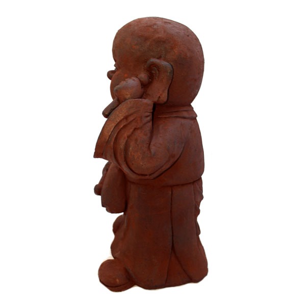 Mönch Dekofigur mit Musikinstrument - Polyresin Gartendeko 43cm