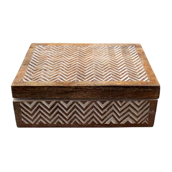 Boîte en bois avec couvercle B-stock