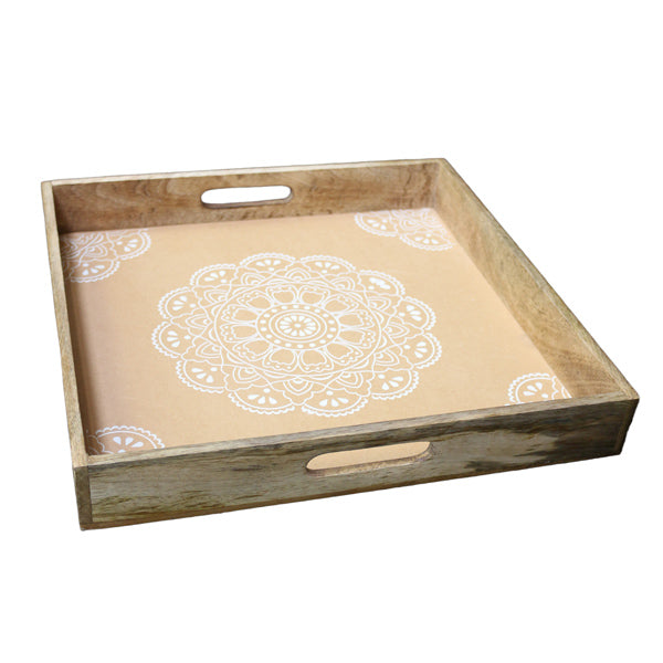 Plateau carré en bois