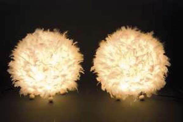 Federlampe Rund