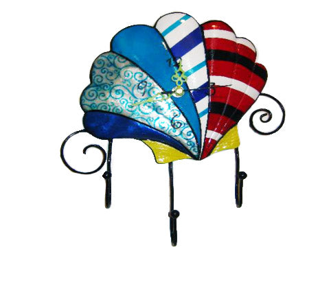 Horloge coquille avec 3 crochets