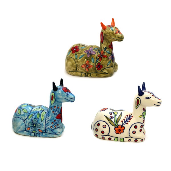 Salvadanaio in ceramica dipinto a mano