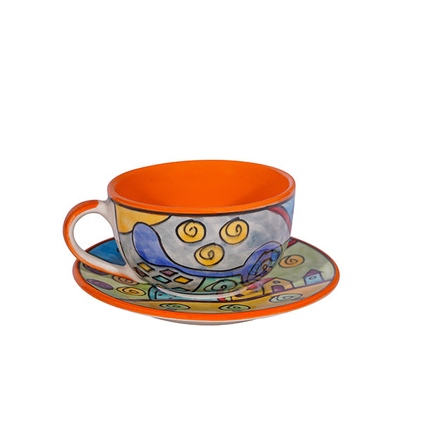Coffee cup with saucer