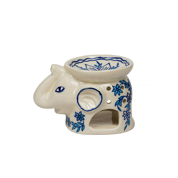 Gall&Zick Set 2 Lampade Aromatiche In Ceramica Dipinte A Mano, Altezza 13,5 Cm, Per Oli Essenziali E Cera Profumata