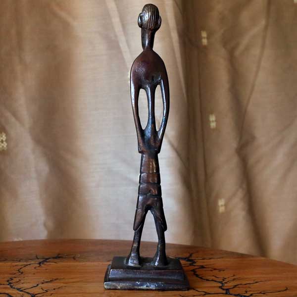 Figurine en laiton Bastar Art - Art tribal, pièce unique d'Inde