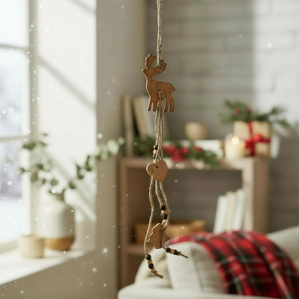 Rentier Holz Girlande