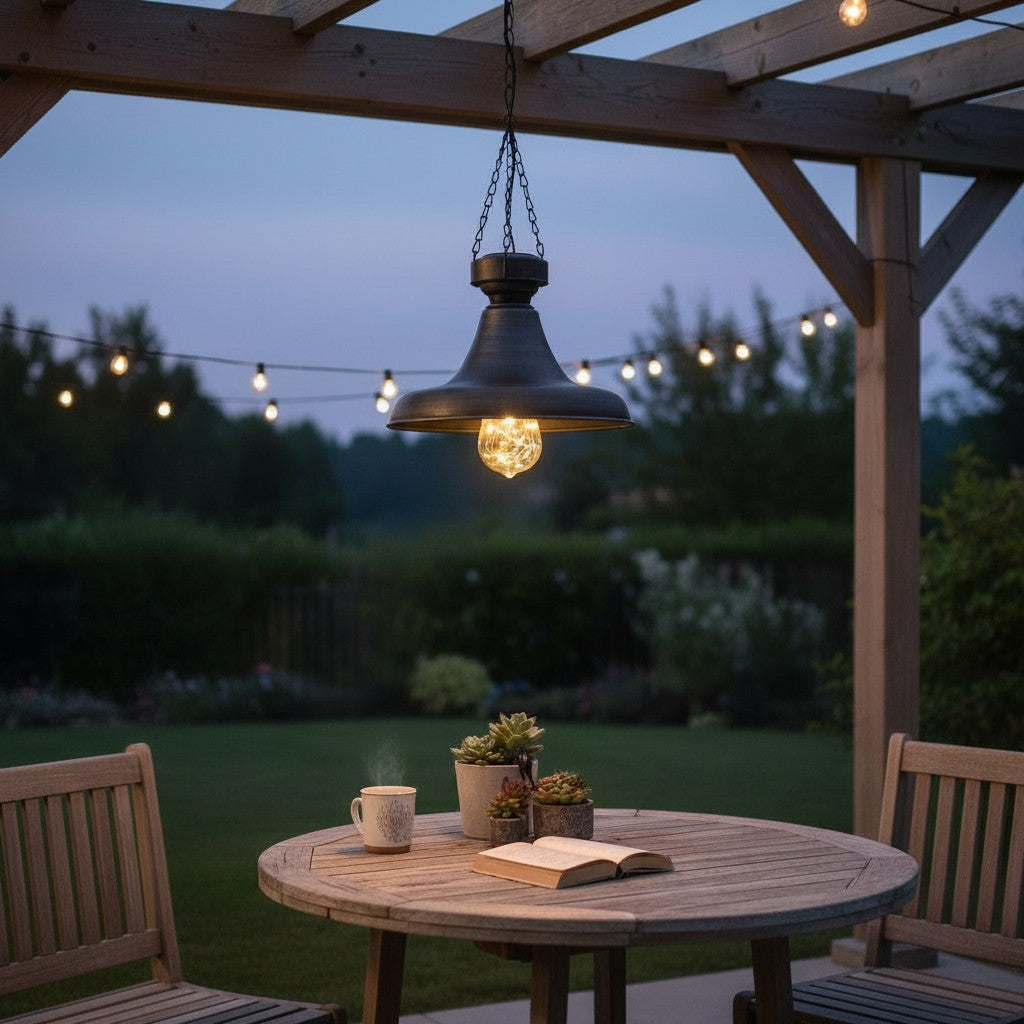 Gartenleuchte LED Solar - Retro Glühbirne