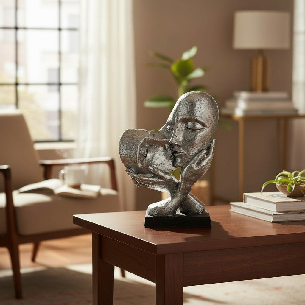 Skulptur Liebespaar - Moderne Deko Figur für Zuhause