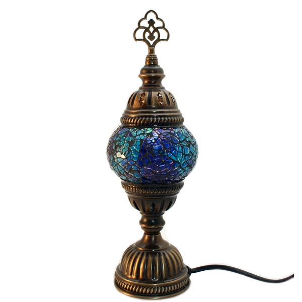 Mosaiktischlampe Blau