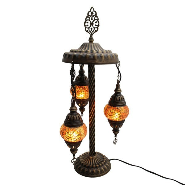 Lampadaire mosaïque verre orange