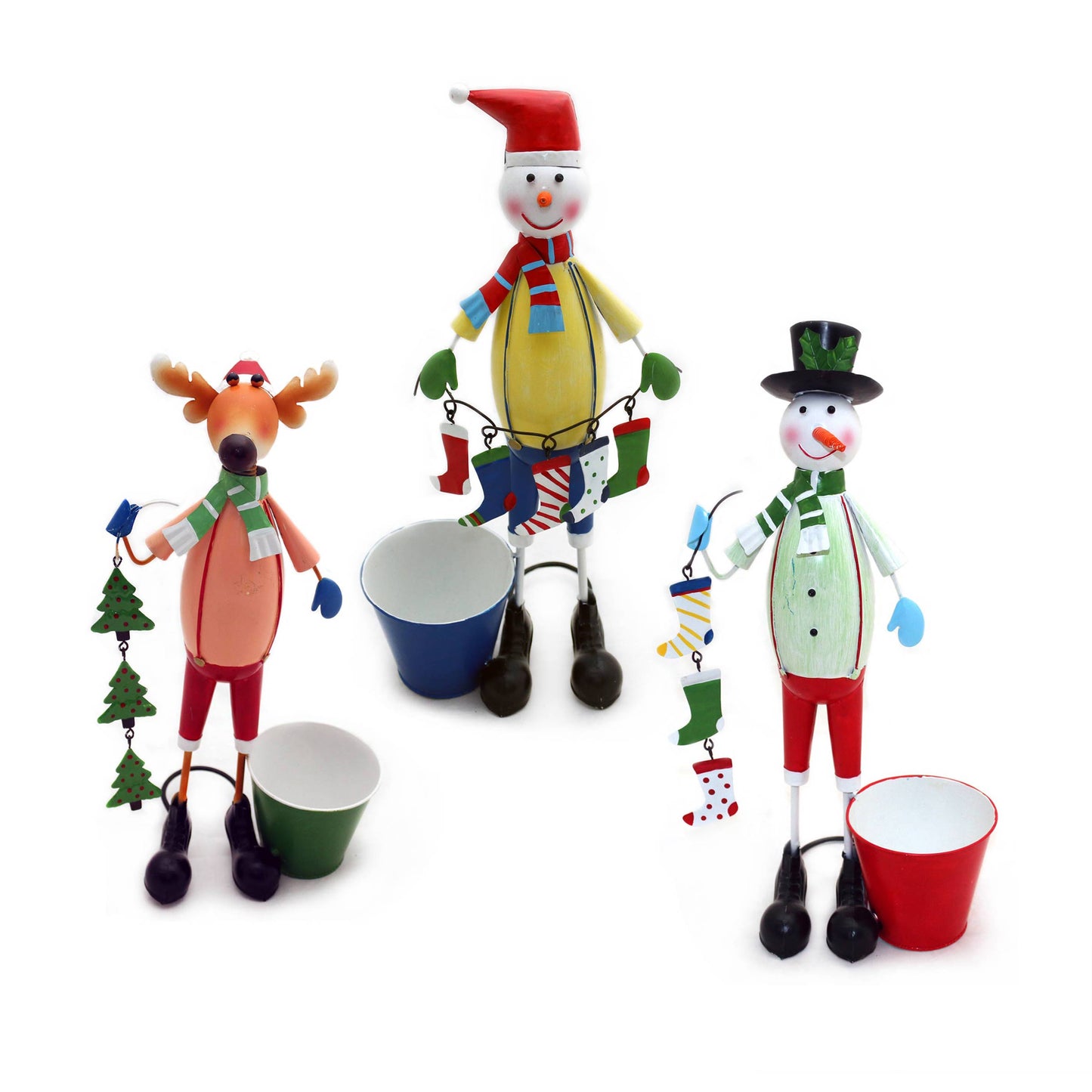 Petites figurines avec pot de fleurs