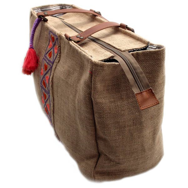 Borsa a tracolla in iuta