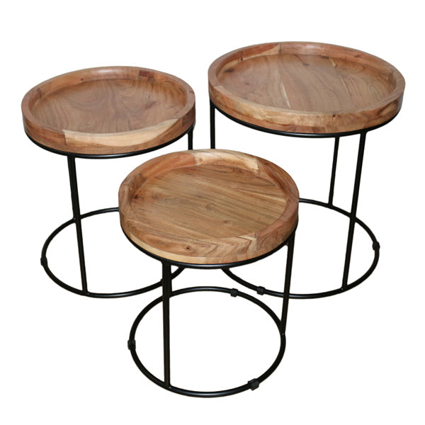 Beistelltisch Set/3 Blumenbank