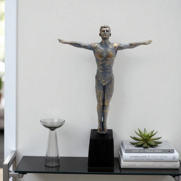 Dekoskulptur Athlet Mann