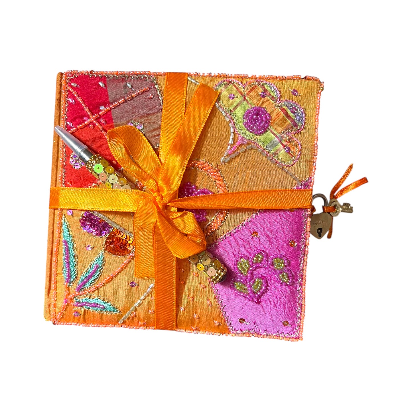 Poesiealbum mit Kuli orange