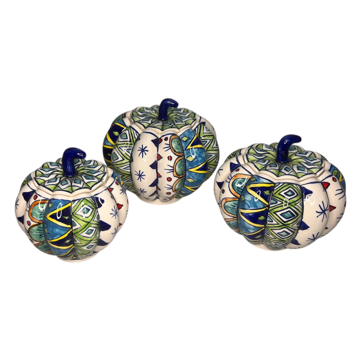 Set di 3 contenitori a forma di zucca