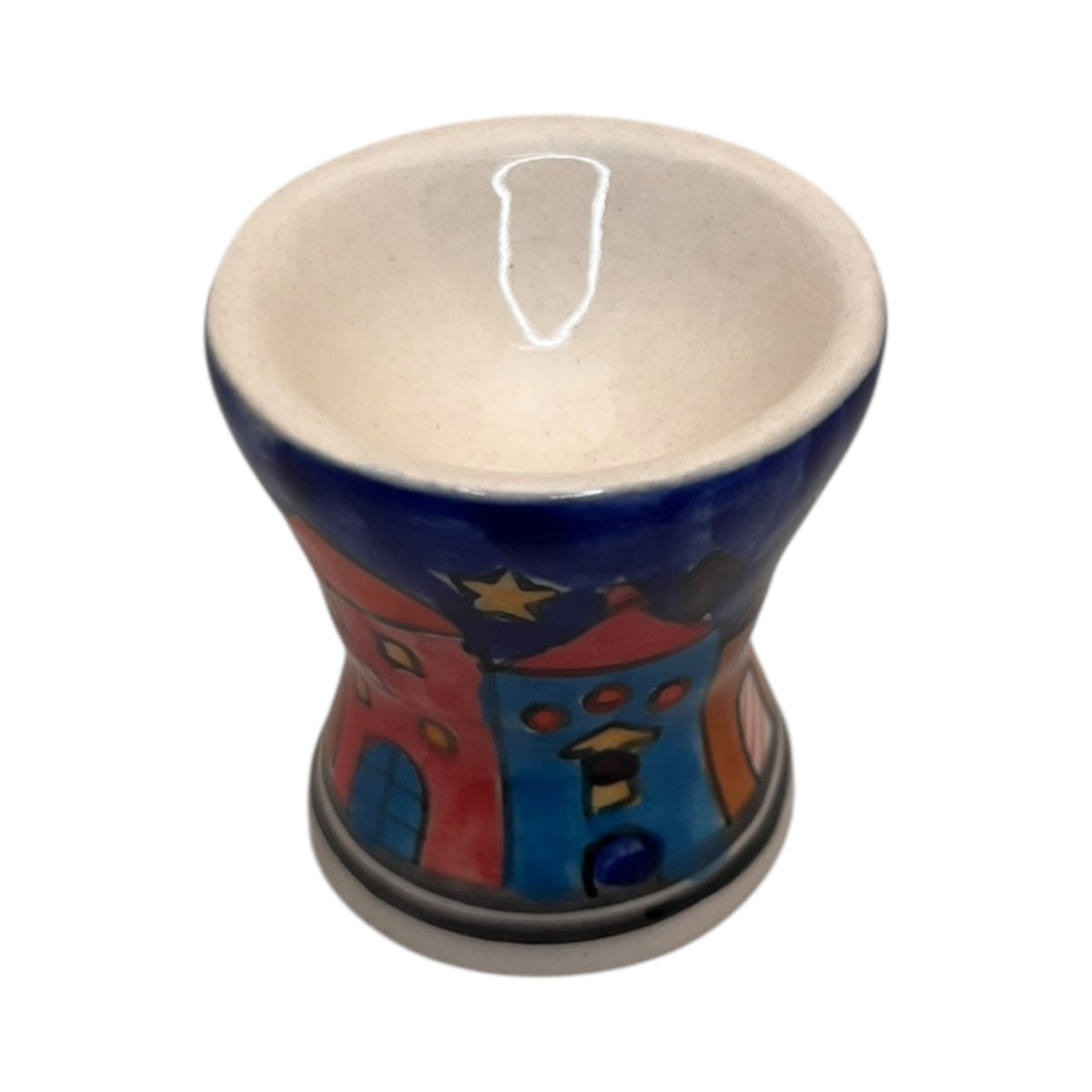 Handbemaltes Keramik Eierbecher-Set 2er