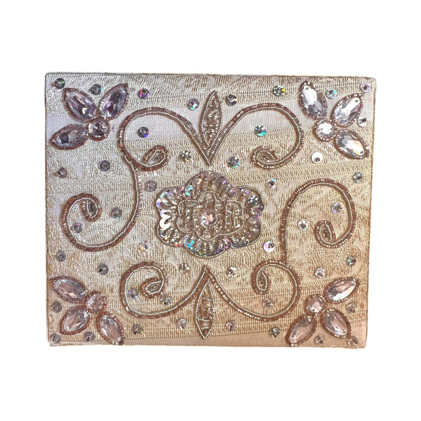 Schmuckschatulle handbestickt mit Spiegel