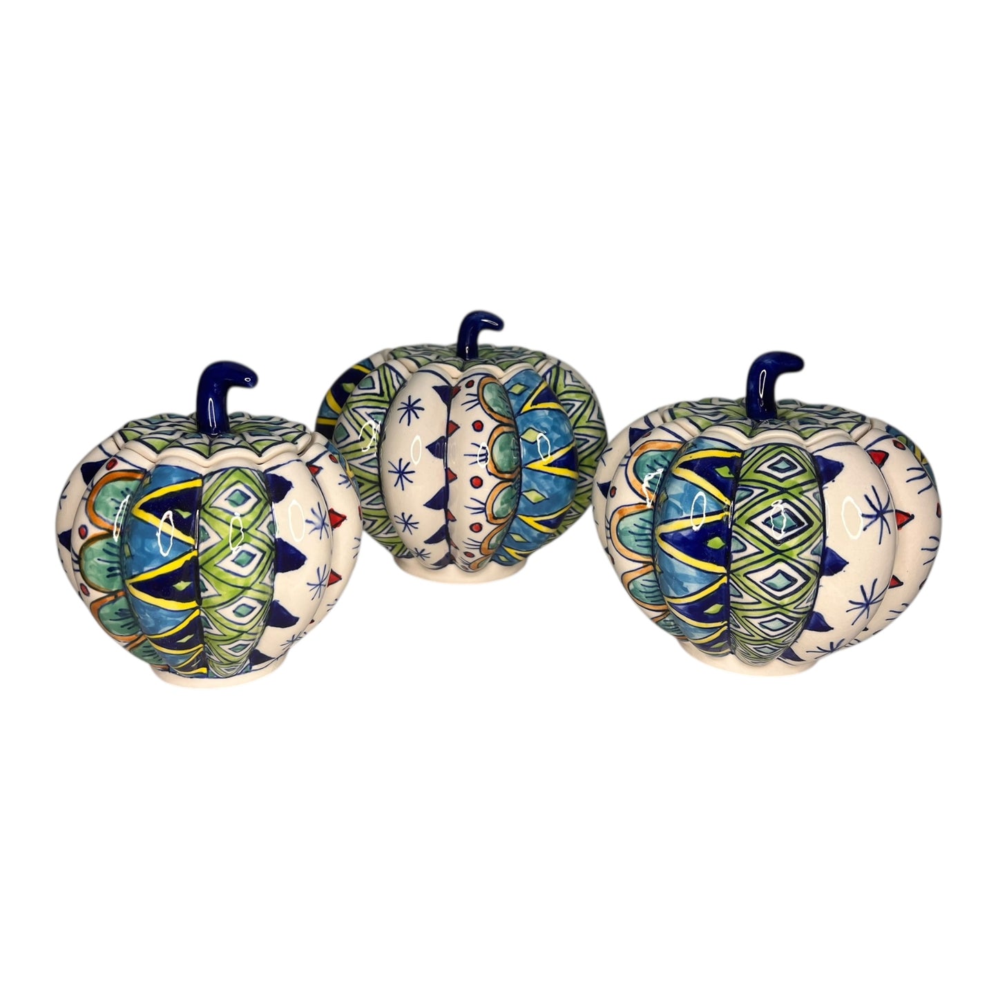 Set di 3 contenitori a forma di zucca