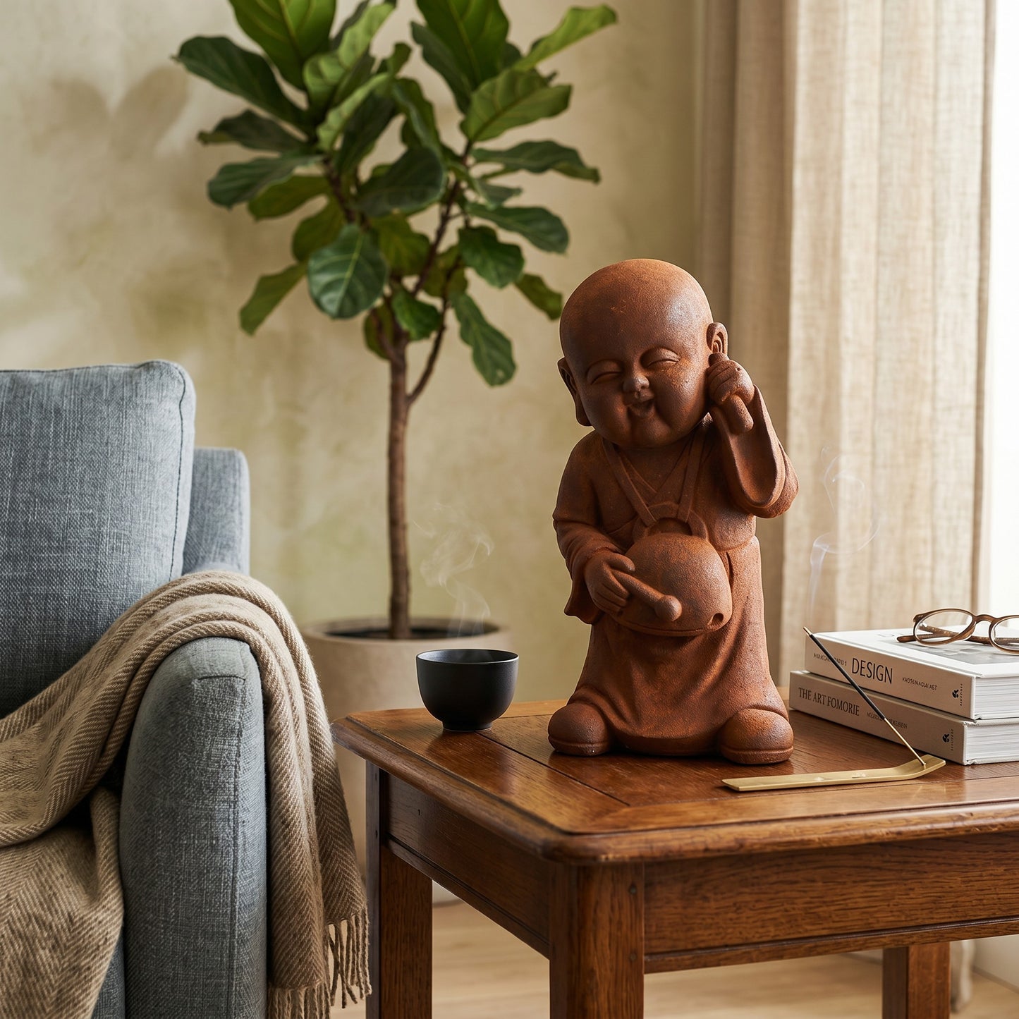Garden figure monk