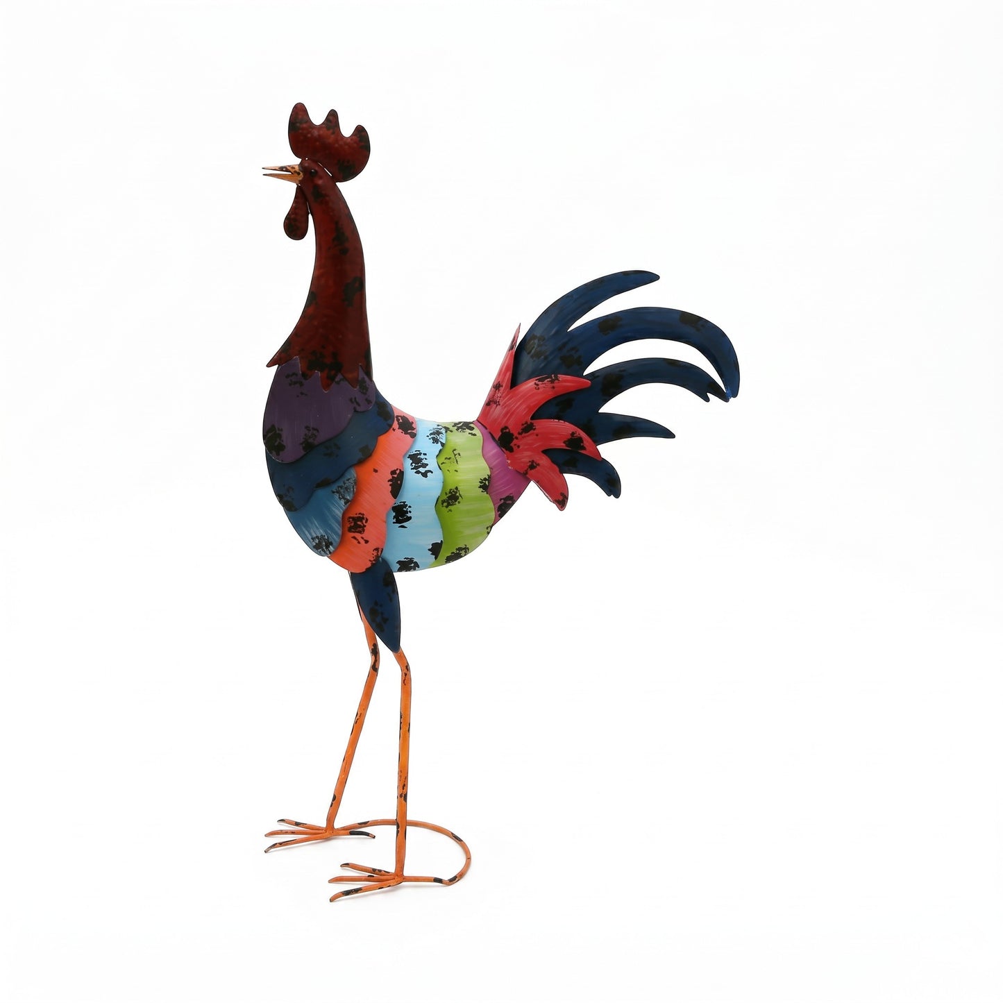 Hahn Dekofigur 83cm – Multicolor Eisenblech