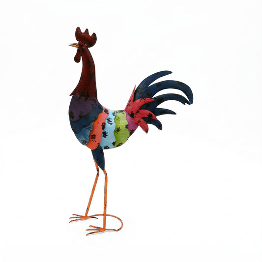 Hahn Dekofigur 83cm – Multicolor Eisenblech