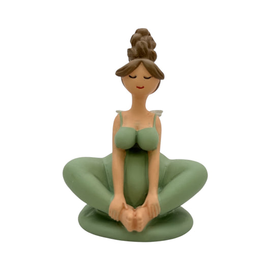 Yoga Engel sitzend Türkis