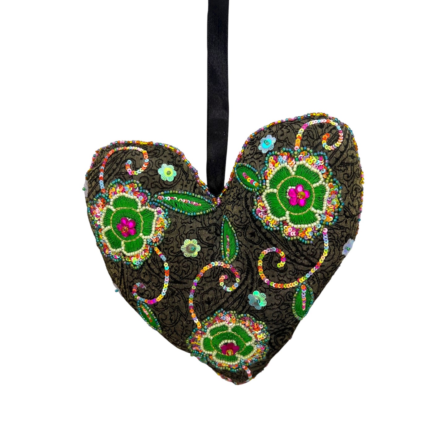 Hanging Green Heart Decoration