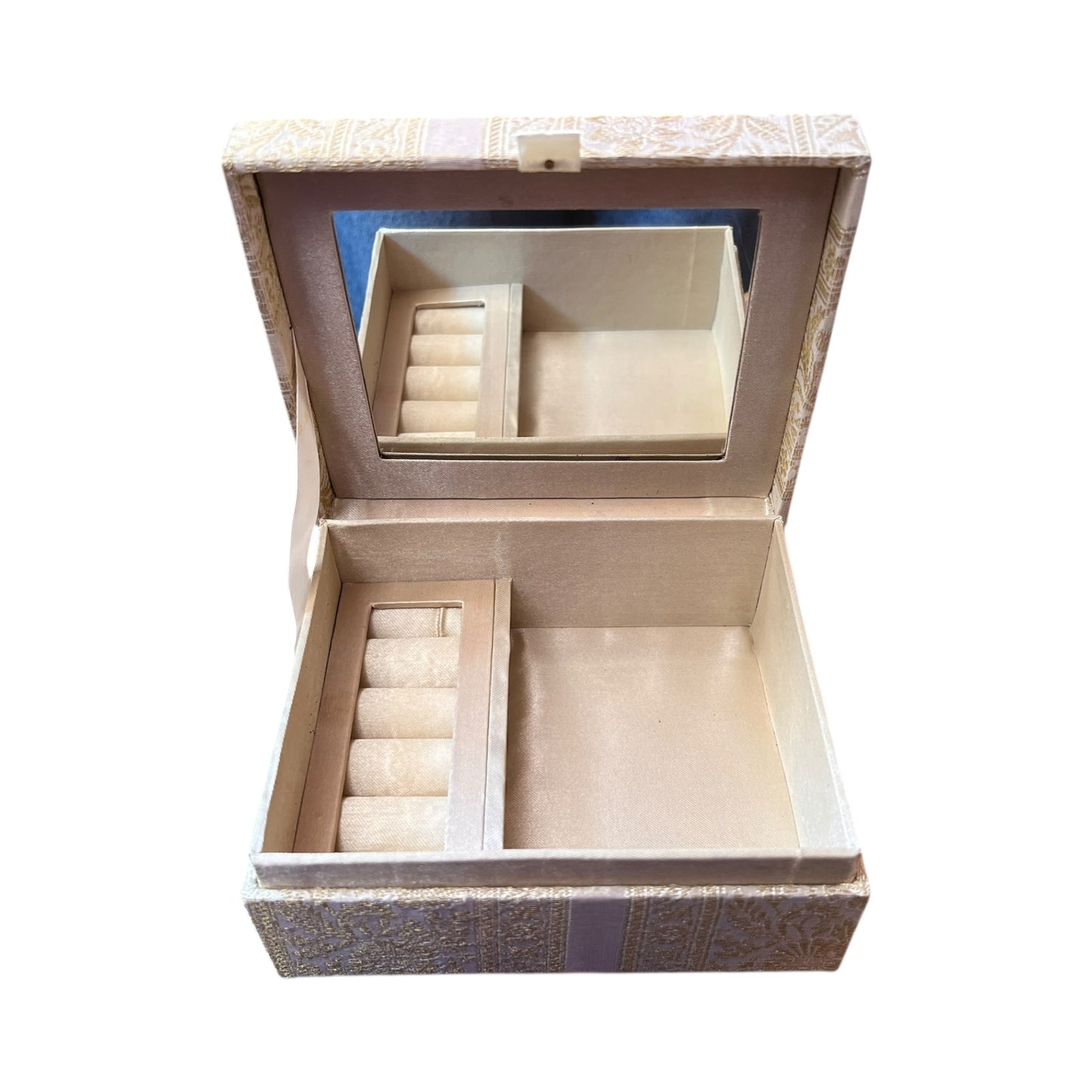 Schmuckschatulle handbestickt mit Spiegel