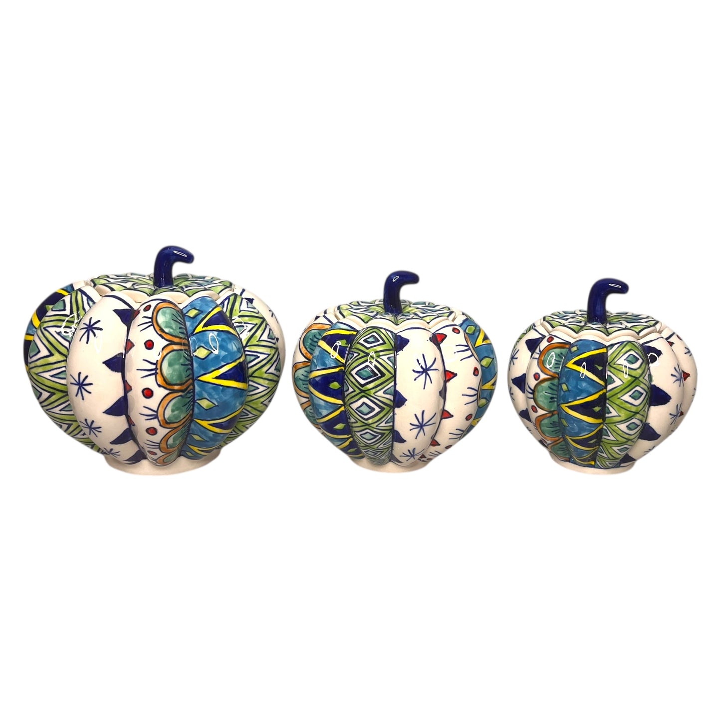 Set di 3 contenitori a forma di zucca