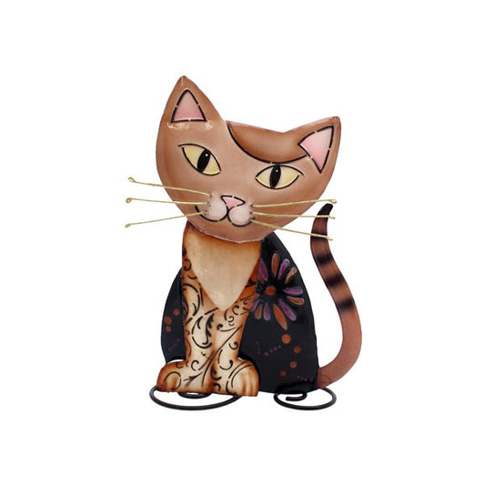 Dekofigur Katze Braun Klein