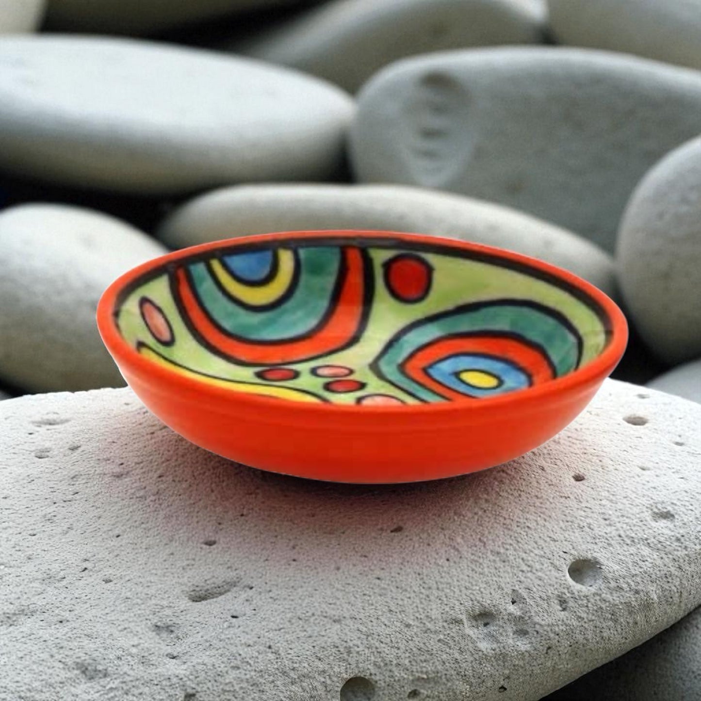 Ciotole per salse Andora - Colorati motivi circolari dipinti a mano